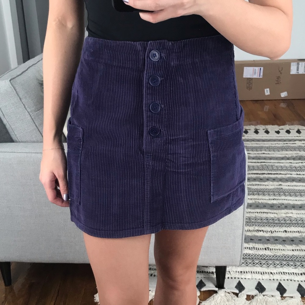 Reformation Purple Corduroy Skirt sz4 - Picture 8 of 8